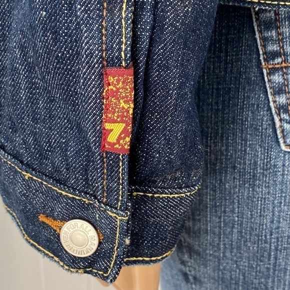 7 for all mankind girl's jean jacket size L - Picture 6 of 9